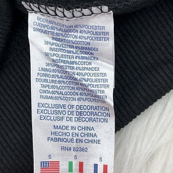 NEW Champion Girls Script Logo Size 5 Sweatshirt Hoodie Splatter Pattern Black - Picture 6 of 9